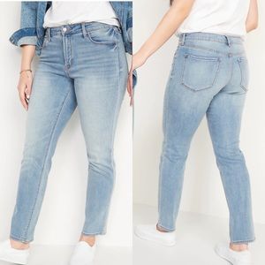 Old Navy Power Straight Light Wash Jeans 16 SHORT